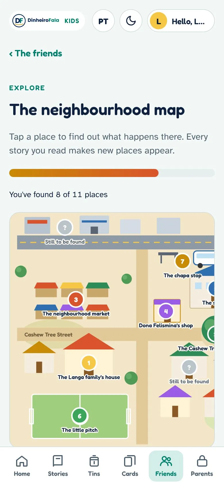 The neighbourhood map