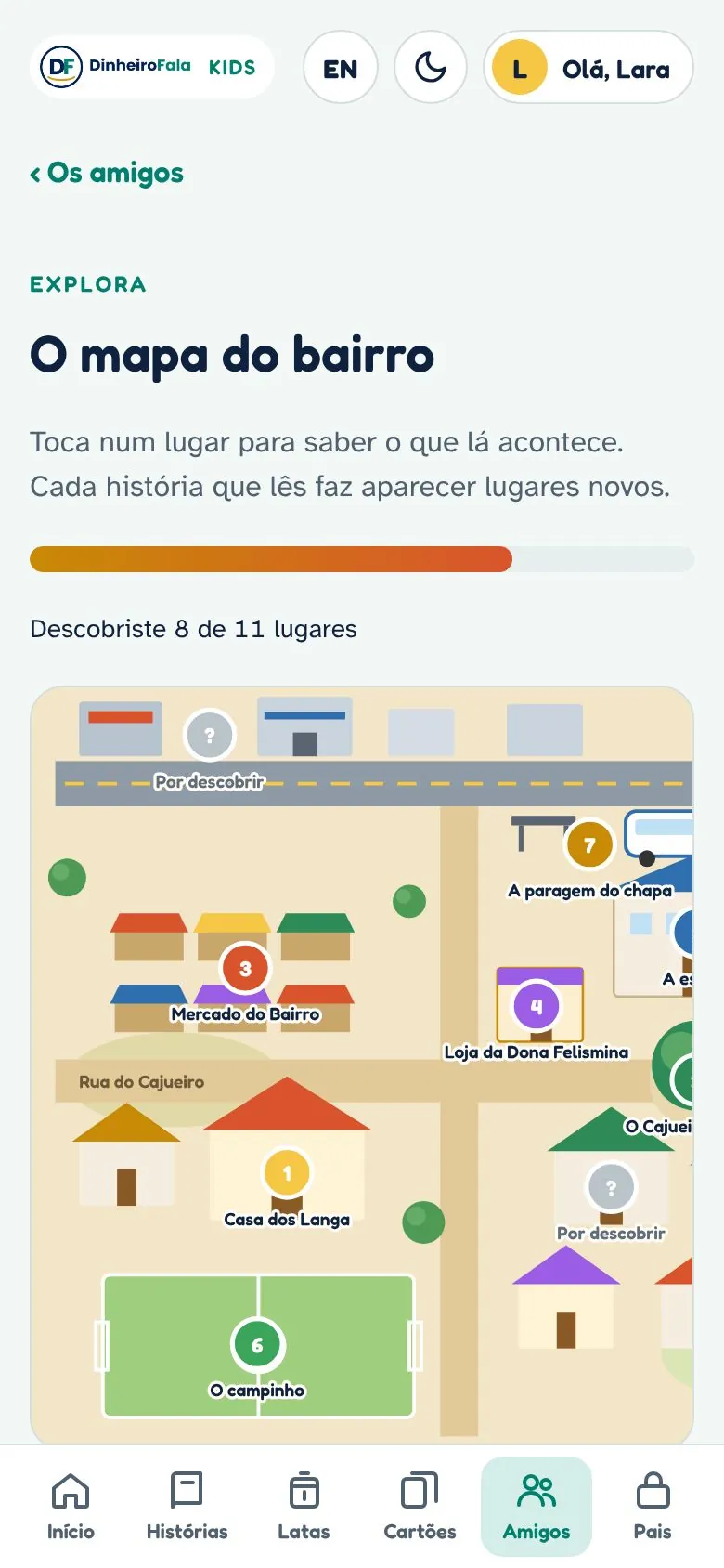 O mapa do bairro